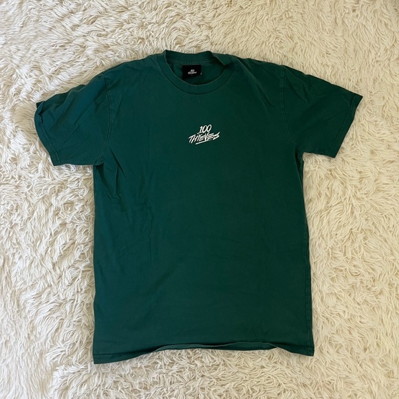 100 Thieves Dark Green Shirt - Picture 1 of 3